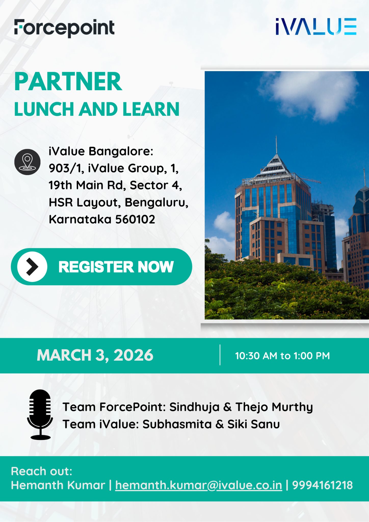 Forcepoint Partner Training - Bangalore - iValue India